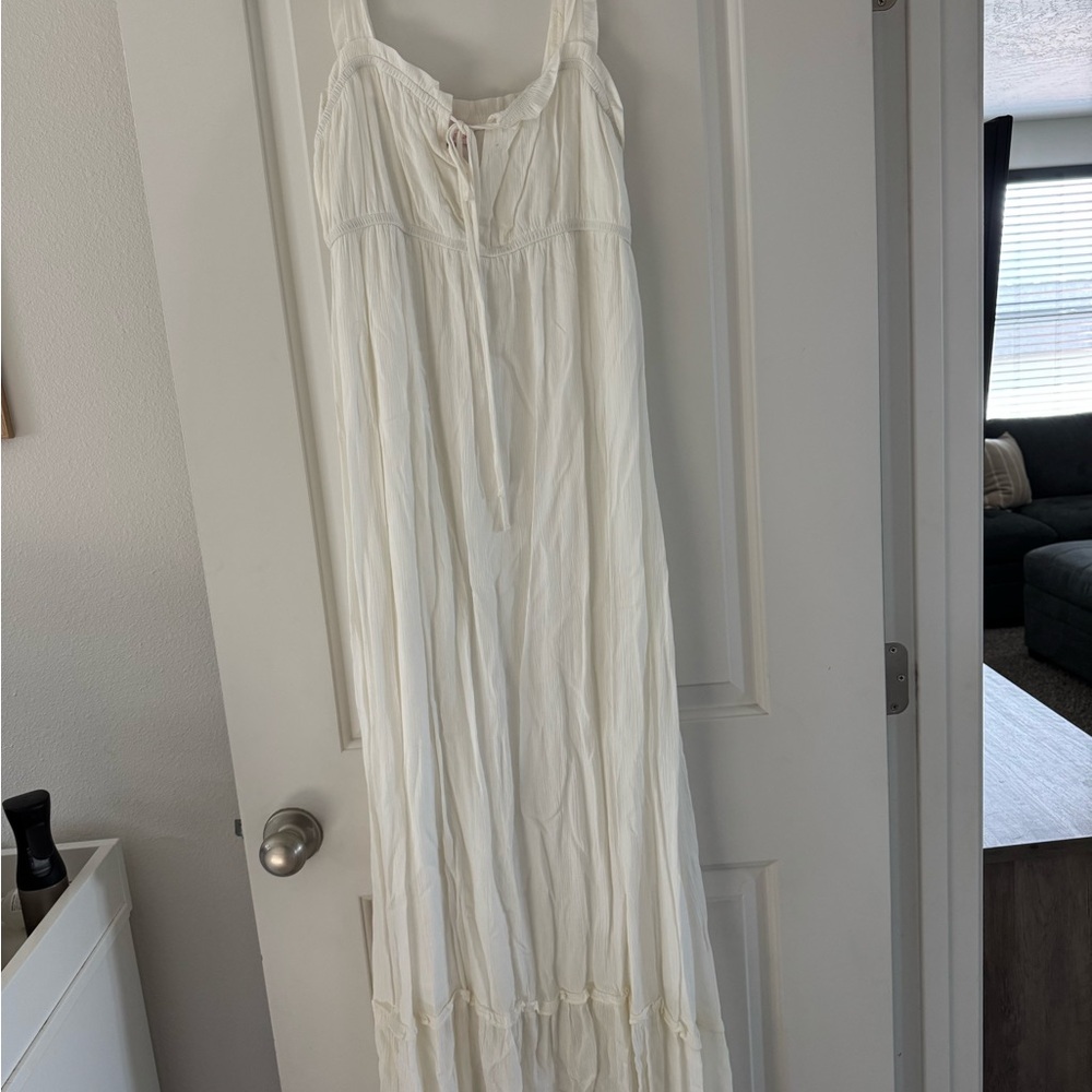 Pink Lily White Maxi Dress